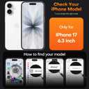 TAURI for iPhone 17 Case, Anti-Yellowing with Screen Protector, Military-Grade Protection Shockproof Slim Phone Case for iPhone 17, Grey