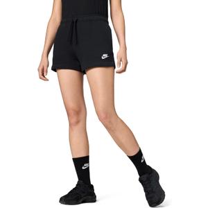 Nike Womens Sportswear Club Fleece Mid-Rise Shorts (Black, XL)