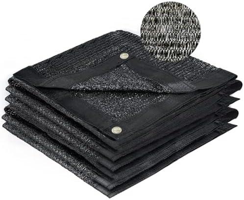 SUNNY GUARD 70% Shade Cloth, 8x20ft Mesh Tarp with Grommets, Shade Tarp for Garden, Plant, Canopy，Patio, Blackhouse, Pergola,Black