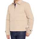 IZOD Men's Work Jacket with Codruroy Collar, Sand, Large