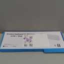 Wireless Bluetooth Keyboard, Universal Multi-Device Keyboard with Number Pad and Media Hotkeys, USB + Dual BT Connection, Ergonomic Design Slim for Windows Computer/Laptop/Tablet (White)