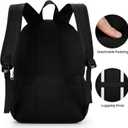 BIKROD Black Backpack for Men and Women, Backpack for School Teens Boys and Girls, Lightweight Casual High School Bookbag, Daily-use Travel Laptop Backpack Fits 15.6 Inch Notebook