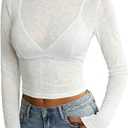 SOFIA'S CHOICE Women Asymmetric Ruched Long Sleeve T Shirt Crop Top Boat Neck Casual Fitted Tee Large (White, L)