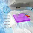HTV Cooling Block for Heat Press,Heat Transfer Projects Cooing Tool,7" x 7"-Cooling Fast & Distribute Temperature Evenly,Accessories for Sublimation,Iron on Vinyl,DTF Film,Transfer Paper-Purple