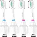Replacement Toothbrush Heads for Philips Sonicare E-Series/Essence/Xtreme/Elite and Other Screw-on Models, 4 Pack, Dupont Bristles for Effective Cleaning