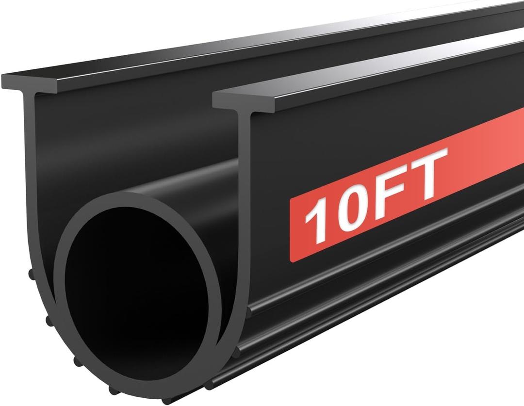 Garage Door Seals Bottom Rubber - Jobon 10 Ft Universal U+O Weatherproofing Garage Door Weather Stripping Bottom Seal Replacement Fits Most Standard Garage Doors, Easy Installation