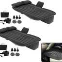 VaygWay Inflatable Car Air Mattress 2 Pk Air Bed with Pump Kit Portable Back Seat Travel Air Mattress Camping Vacation Blow up Bed Cushion - Sleeping Pad with 2 Pillows - Universal Car SUV Truck