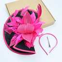 Top Flower Fascinator Derby Tea Party Church Hat for Women Ladies