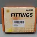 GASHER 10Pcs Brass Hose Barb Fittings, 3/8" Barb x 1/2" MNPT Hose Connector Adapter With 10Pcs Hose Clamp