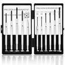 11PCS Small Precision Screwdriver Set, Premium Mini Screw Driver Set Kit, 6 Different Sizes of Flat Head Philips Screwdrivers for Watch, Eyeglasses, Electronics, Repair Box