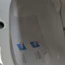 Modern Small Wall Mounted Bathroom Sink, 20.5x15 Inch White Oval Hanging Bathroom Vessel Sink, Arc-edge Ceramic Corner Wall Mount Sinks for Bath Shower Room Rvs