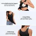 Tank Tops for Women with Built in Shelf Bra Casual Wide Strap Basic Camisole Sleeveless Layer Top for Winter (X-Large, Black)
