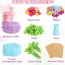DAISRED Flower Craft Kits Toys for Kids, Arts and Crafts for Girls Ages 4-6-8, DIY Flower Making Kit for Kids, Art Craft Activity Toys, Birthday Gifts for 4 5 6 7 8 9 Year Old Girls Boys