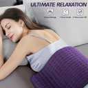 Electric Heating Pad for Back, Neck & Cramps Relief - Moist & Dry Heat Therapy - 6 Heat Settings, 4 Timer Options, Auto Shut-Off, Machine Washable, Ideal Christmas Gift for Men & Women,12"x24"