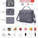NOL Natural Organic Lifestyle Insulated Lunch Bags for Women Cooler Bag Lightweight Nylon Waterproof Lunch Box For Work