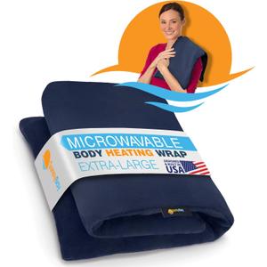 SunnyBay Extra Large Microwave Heating Pad, Microwavable Heavy Weighted Full Body Moist Hot or Cold Pack and Washable Fleece Cover, 10x24 Inches, FSA HSA Eligible, 4 lbs, Made in USA, Navy Blue SunnyBay Extra Large Microwave Heating Pad, Microwavable Heavy Weighted Full Body Moist Hot or Cold Pack and Washable Fleece Cover, 10x24 Inches, FSA HSA Eligible, 4 lbs, Made in USA, Navy Blue