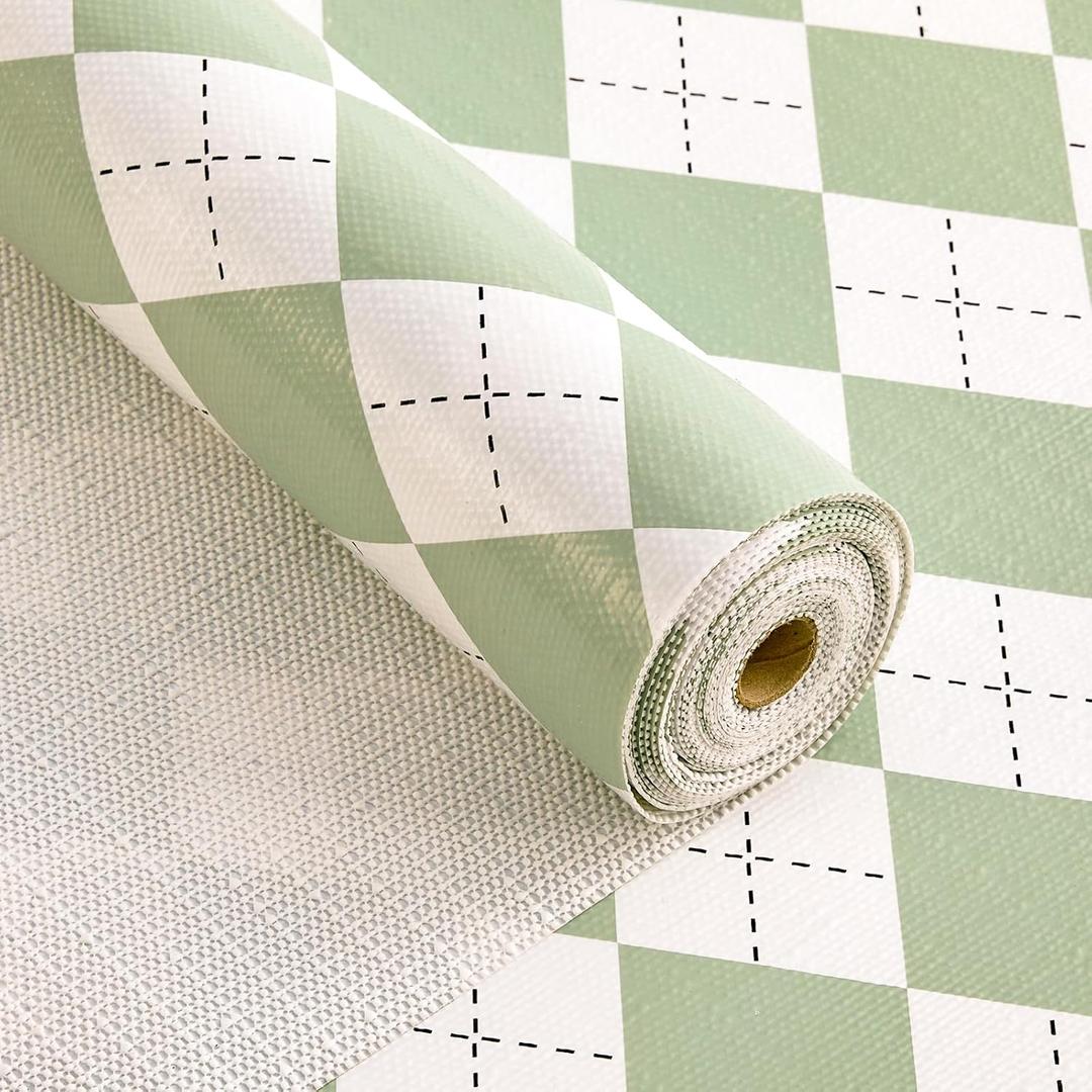 MIAONET Sage Green Shelf Liner for Kitchen Cabinets Non-Adhesive Non-Slip Drawer Liners for Dresser, 12" x 120" Waterproof Washable Paper, Durable Protector Mat for Pantry Shelves Cupboards