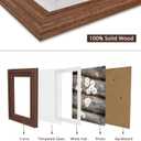 GraduationMall 8x10 Wooden Picture Frames,Display Photos 5x7 with Mat or 8x10 Without Mat,Real Glass,Wall or Tabletop Display,Rustic Brown Set of 2