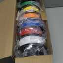 Haosegd PLA 3D Printer Filament Bundle, PLA Filament 1.75mm, 250g Spool, 8 Rolls, 2kg in Total Black/ White/ Red/ Yellow/ Pink/ Blue/ Orange/ Green