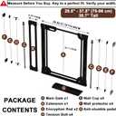 30.7" Tall Clear Acrylic Baby Gate 29.5"-37.8" Wide Pressure Mounted Clear Dog Gate Indoor - No Drill Auto Close, Walk Through Baby Gates for Stair & Doorways & Hallway