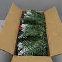 Christmas Garland,Christmas Garland with Lights, Christmas Decoration,9FT/2.7M, for Mantle, Home, Stairs, Fireplace, Porch, Door,Indoor/Outdoor (Green)