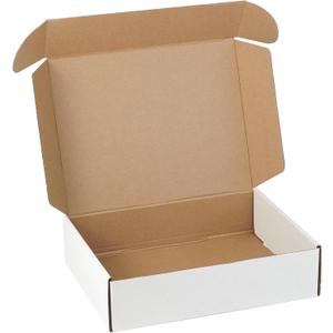 10 Pack 12"x9"x3" inch Small Shipping Boxes White Corrugated Cardboard Box for Small Business, Mailer, Shipping, and Packing