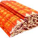 Bamboo Chopsticks 9 Inch Long, Sleeved and Separated, 100 Pairs, Red Disposable