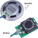 Icstation Recordable Sound Module, Button Control Sound Chip 8M MP3 WAV Music Voice Player Programmable Board with Speaker for DIY Birthday Music Box Greeting Card Present