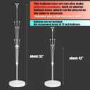 Balloon Column Kit for Floor-Balloon Columns with Stand, Base and Pole,Balloon Tower Backdrop Decoration for Wedding, Baby Shower, Birthday Party, or Bachelorette Parties (WHITE)