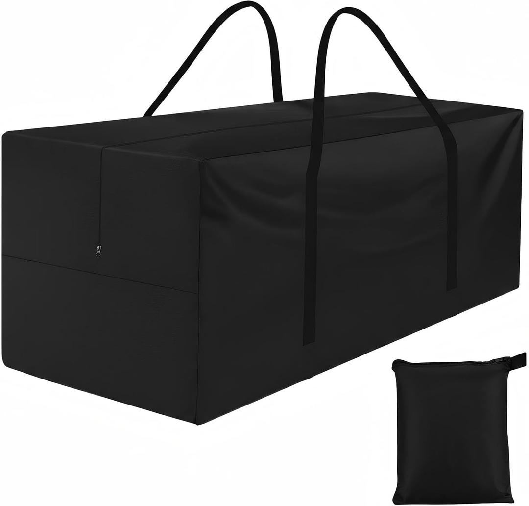 Patio Cushion Storage Bag,Outdoor Cushion Storage Bag,Waterproof storage bag with zipper and handle,Used for outdoor cushion storage and home storage. 68in L x 30in W x 20in H