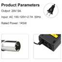 29V 5A for 24V 5A 3-Pin Male XLR Connector Battery Charger for Lakematic, Pride Mobility, Jazzy Power Chair, Drive Medical, Golden Technologies, Shoprider, Rascal 200T/500T/301 PC 24BC5000TF-1