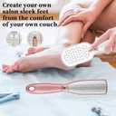 Foot File,Foot Scrubber Dead Skin Double Sided Foot Scraper Rasp Callus Remover, Pedicure Foot Scrubber Grater,Foot Heel Craper for Cracked Heels, Foot Grater Shaver Scraper for Callus Removal 2pcs (Pink -White)