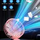 JZCreater Mini Handheld Fan, Portable Rechargeable Fans, Quiet 4 Speed, 2in1 Battery Operated USB Desk Fan, Small Folding Stand Electric Fan for Travel Outdoor Home Office Makeup, Gift for Women (Pink 2Pack)