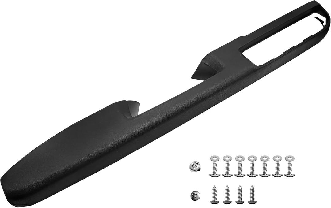 KAIRAY 80994 Front Left Driver Side Armrest, Door Panel Compatible with Chevy Silverado Avalanche Tahoe Suburban GMC Sierra Yukon 2010-2014, Door Release Handle Above Armrest 27 IN, Black GM# 84127280