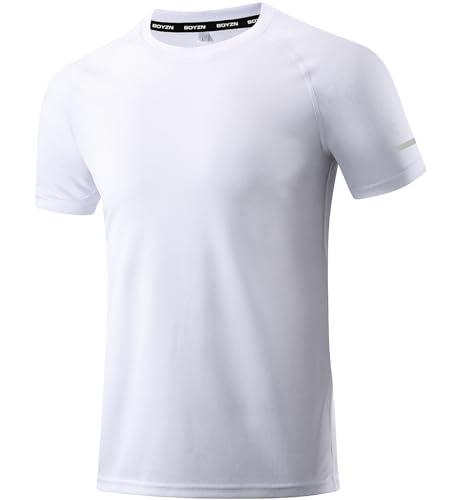 Boyzn 1, 3, 5 or 7 Pack Men's Workout Running Shirts, Dry Fit Moisture Wicking T-Shirt, Gym Athletic Short Sleeve Tee Shirts (Large)