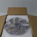 LEDIARY Caged Flush Mount Ceiling Fans with Lights and Remote, Black Square Rustic Low Profile Ceiling Fan, 6 Speed and Reversible, Small Farmhouse Bladeless Ceiling Fan for Bedroom, Kitchen, Indoor