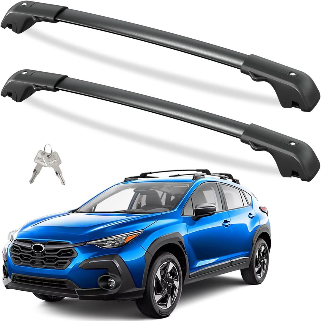 Tuyoung Roof Rack Cross Bars Compatible with Subaru Crosstrek 2024 2025 Limited/Premium/Sport (Not for Wilderness) with Side Rails, Lockable 220lbs Aluminum Roof Crossbars Rooftop Luggage Racks
