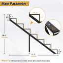 Steel Stair Step Riser 7-Step, Metal Stair Stringer with Reinforcing Support Legs, Heavy Duty Steel Stair Stringer for 58.5" Height Deck and Outdoor Steps (2 Pack)