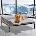 Elevated Cooling Dog Bed, Orthopedic Pet Bed for Large Dogs, Removable Washable Cover, Indoor & Outdoor Raised Pet Bed with Breathable Mesh, Size: 42"*30"*7"