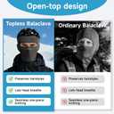 Open-top Balaclava: Ski/Motorcycle Mask, cold weather face cover (Brown)