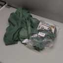 YoungsTex Green Linen Semi Sheer Curtains 72 Inch Length - Light Filtering Drapes with Back Tab Rod Pocket Lightweight for Living Room Window, 2 Panels, 52 X 72 Inch