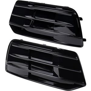 Replacement for Front Bumper Glossy Black Grille 2018 2019 2020 Audi Q5 Driver Passenger Side AU1038145 AU1039145