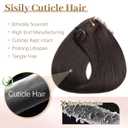 Sisily Clip in Hair Extensions Real Human Hair, Premium Human Hair Clip in Extensions Dark Brown, Soft Straight Hair Extensions Real Human Hair Clip ins 7PCS Double Weft20 Inch #2