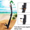 Snorkel Set Pano 3 Window Adult Snorkeling Gear, Professional Snorkel Goggles Anti-Fog Diving Mask, Anti-Leak Swim Goggles and Dry Top Snorkel for Diving, Snorkeling, Swimming