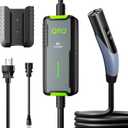 QPQ Level 1/2 Tesla Charger 16A, Portable Electric Car EV Charger for Tesla Models Y/X/3/S, 21FT Cable 240V NEMA 6-20 Plug 120V NEMA 5-15 Adapter, NACS Connector, 3.5KW Home EV Charging Station