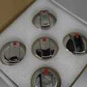 AMI PARTS DG64-00473A Gas Stove Knobs Compatible with Samsung Stove Knobs Replacement NX58F5700WS NX58K7850SS NX58H5600SS NX58J7750SS NX58H5650WS Range Burner Dial Knob(5pcs) (Silver)