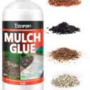 Teexpert Strong Rock Glue, Mulch Glue for Landscaping Water-Based Safe, Pea Gravel Binder Stabilizer Fast Dry, Mulch Stay Put for Stone, Wood Chips, Bark, 32.9OZ
