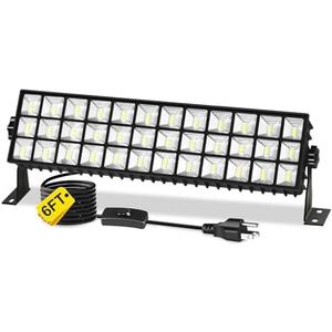 YQNLIFA 100W LED Shop Lights, 11000LM 6000K Plug in Garage Light with 6FT Power Cord, IP66 Waterproof Work Light for Garage, Outdoor, Workshop, Yard, Warehouses, Carport, Indoor