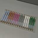 Linbsunne Ballpoint Pens Black Medium Point 1mm with Super Soft Grip Ball Point Pen for Men Women Retractable(gold-18 pcs)