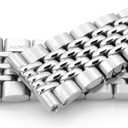 MiLTAT 20mm Goma BOR 316L Stainless Steel Metal Watch Band Straight End